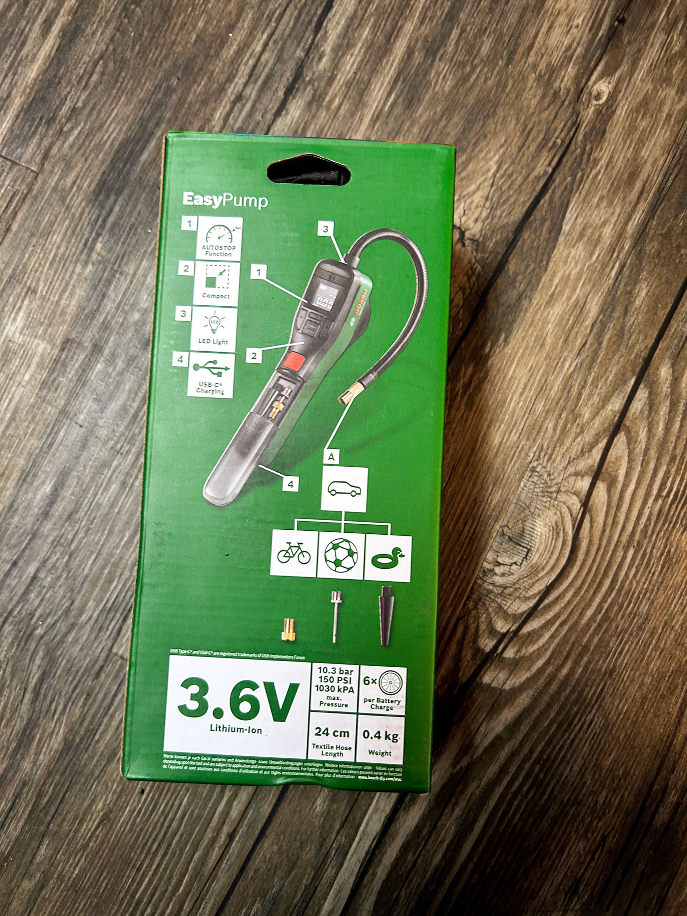 Bosch EasyPump Akku-Druckluftpumpe – Bild 6